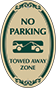Green Border & Text – No Parking Towed Away Zone Sign