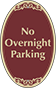 Burgundy Background – No Overnight Parking Sign