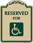 Green Border & Text – Accessible Reserved Parking Sign