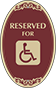 Burgundy Background – Accessible Reserved Parking Sign