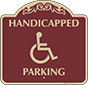 Burgundy Background – Handicapped Parking Sign