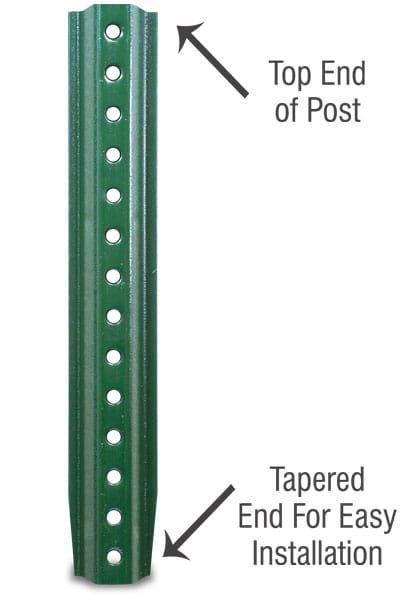 Lightweight  Green Sign Post - Direct Sign Mounting