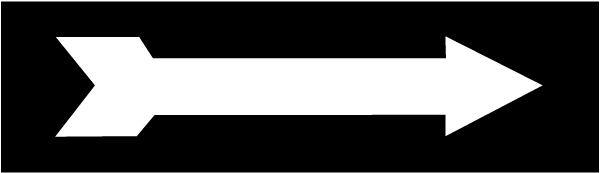 Black/White Arrow Label