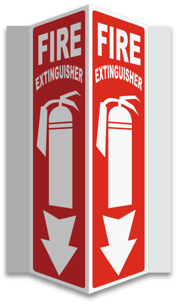 3-Way Fire Extinguisher Sign