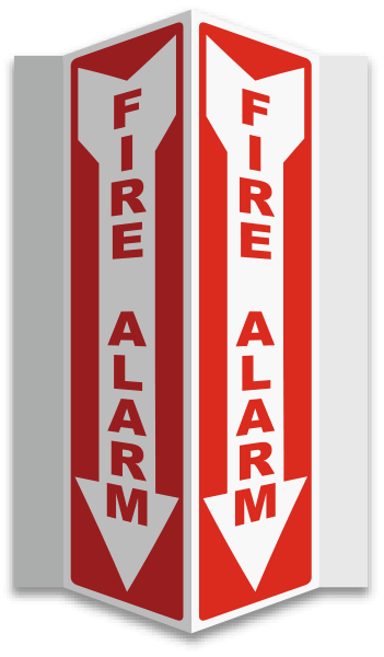 Fire Alarm 3-Way Sign