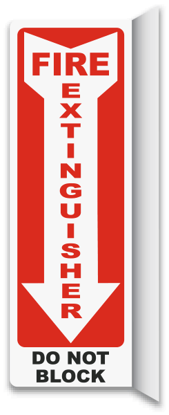 Fire Extinguisher Do Not Block 2-Way Sign