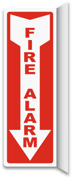 Fire Alarm 2-Way Sign