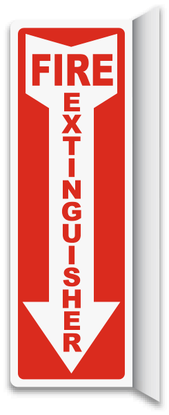 2-Way Fire Extinguisher Sign