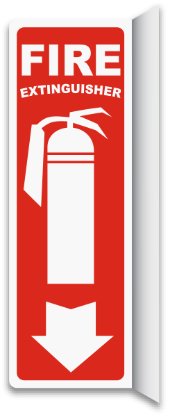 2-Way Fire Extinguisher Sign