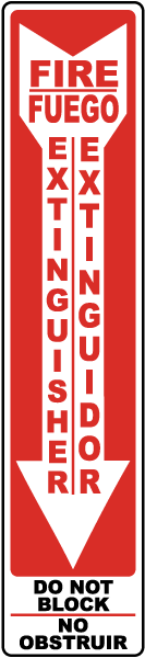 Bilingual Fire Extinguisher Label