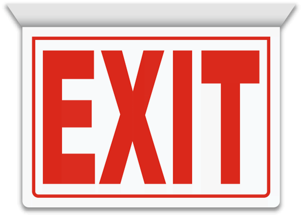 Exit 2-Way Sign