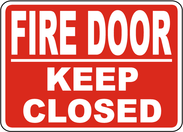 Fire Door Keep Closed Sign