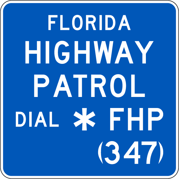 Florida Highway Patrol Sign 