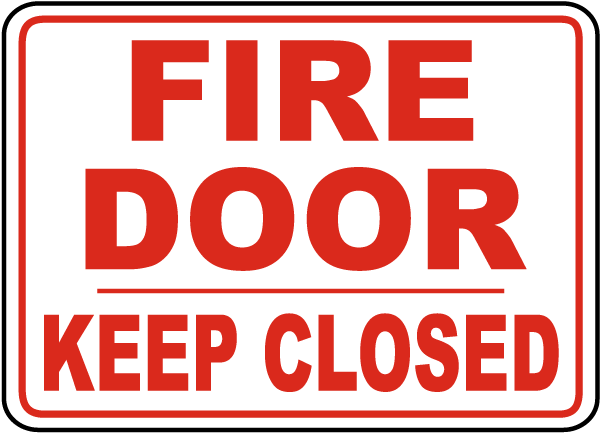 Fire Door Keep Closed Sign