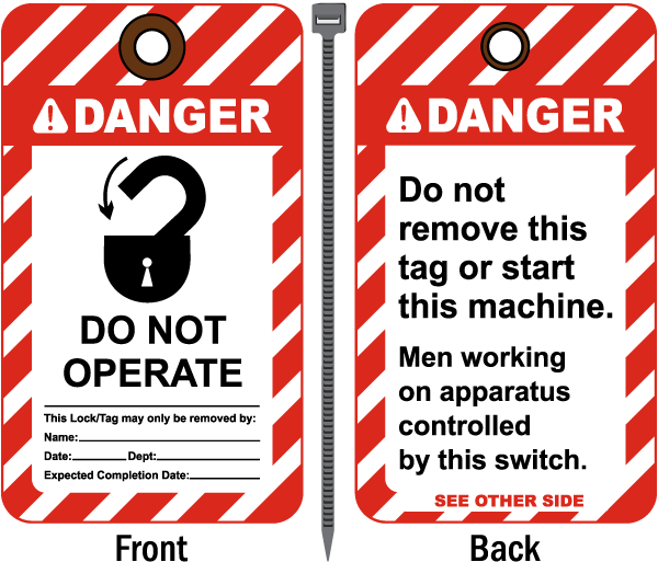 Danger Do Not Operate Tag
