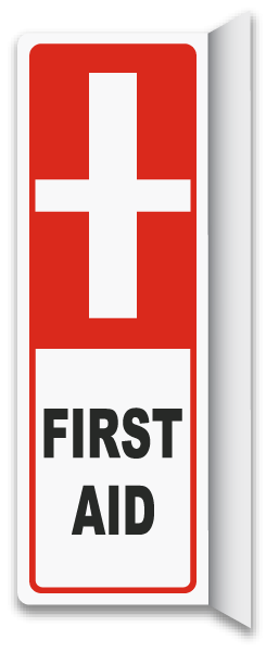 2-Way First Aid Sign