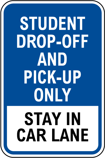 No Student Drop-Off or Pick Up Buses Only Banner