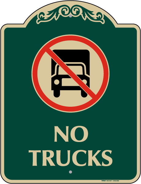 No Trucks Sign