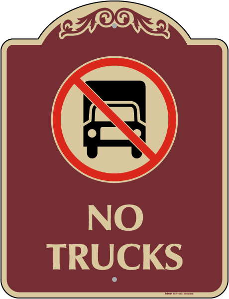 No Trucks Sign
