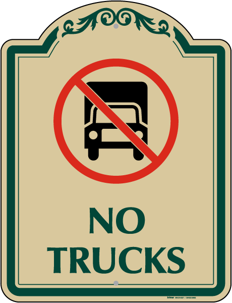 No Trucks Sign