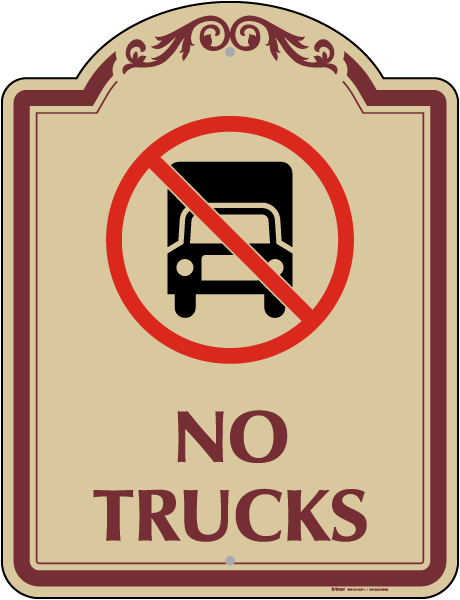 No Trucks Sign