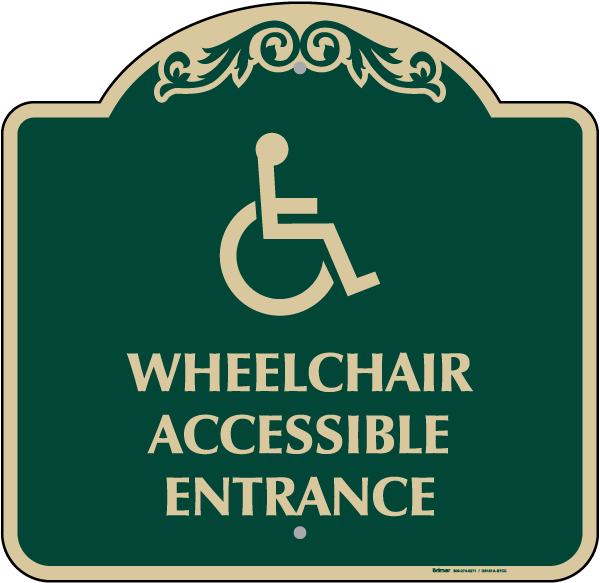 Wheelchair Accessible Entrance Sign - DS181A
