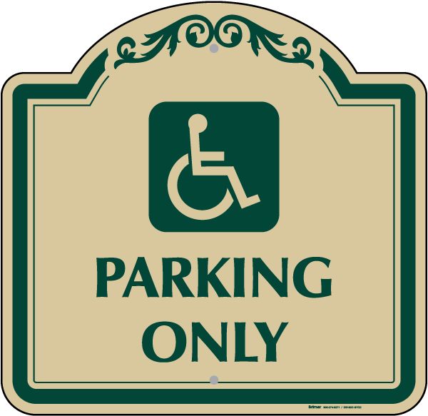 Handicapped Parking Only Sign
