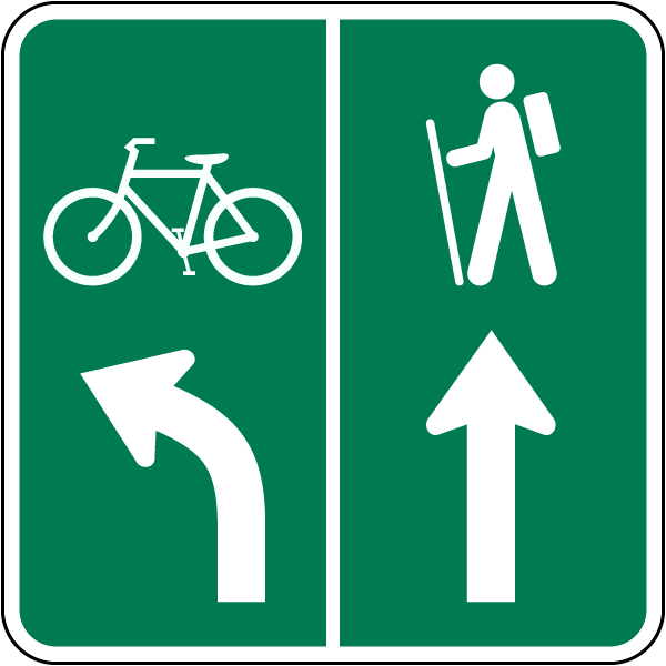 Bicycle & Hiking Directional Sign