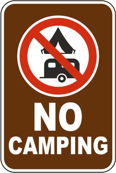 No Camping Sign