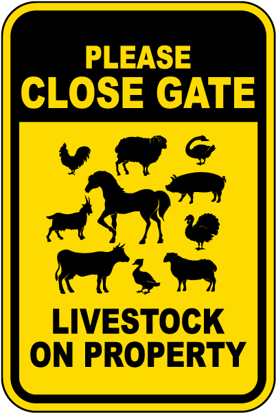 Please Close Gate Sign