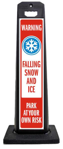 Warning Falling Snow and Ice Vertical Panel