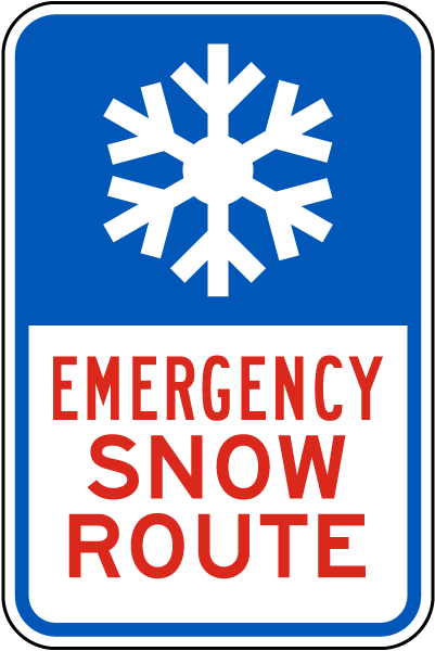 Emergency Snow Route Sign