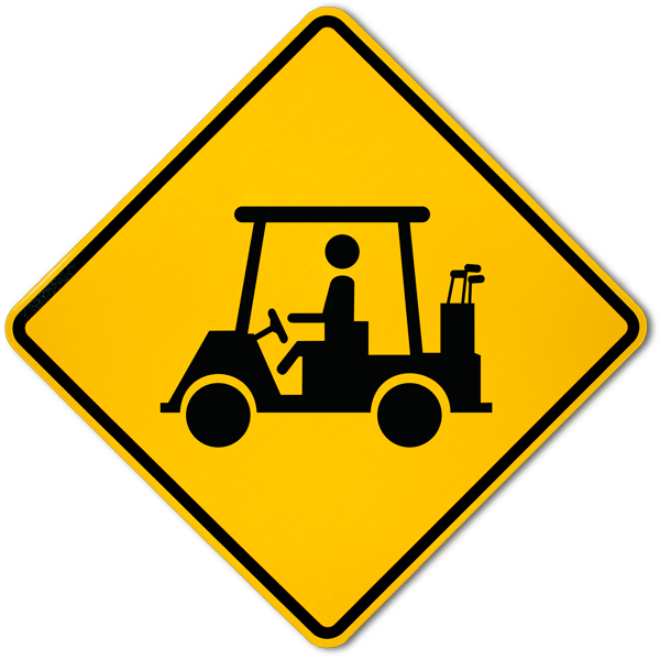 Golf Cart Crossing Sign
