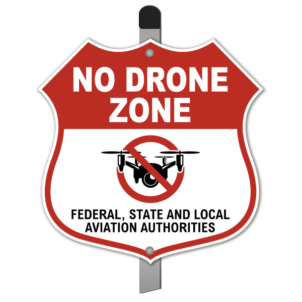 No Drone Zone Yard Sign