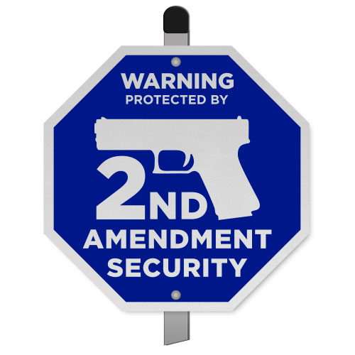 Protected by 2ND Amendment Security Yard Sign