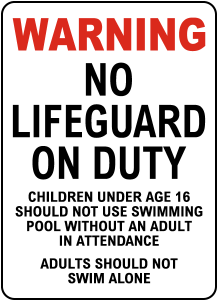 Massachusetts No Lifeguard Sign