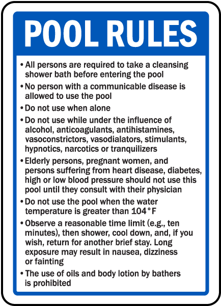Massachusetts Special Purpose Pool Sign