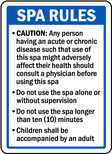 Missouri Spa Rules Sign