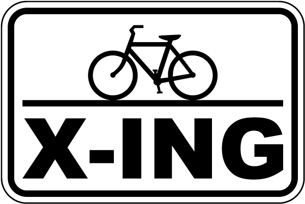 Bike X-ing Sign