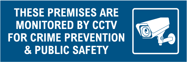 Monitored For Crime & Public Safety Sign