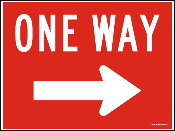 One Way Right Sign