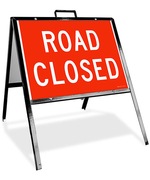 Road Closed Sandwich Board Sign