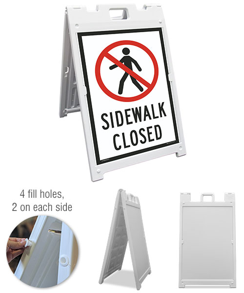 Sidewalk Closed Sandwich Board Sign