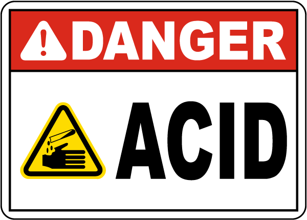 Danger Acid Sign