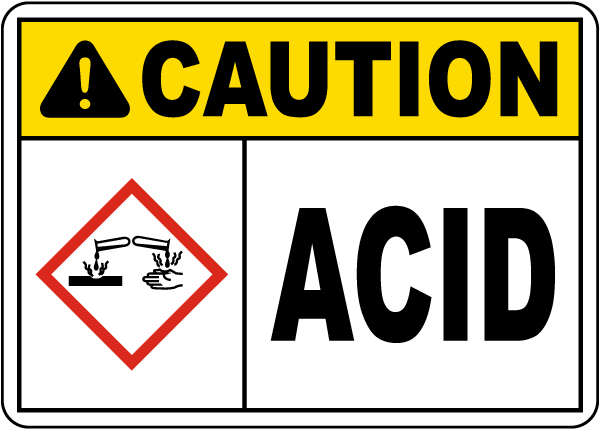 Caution Acid Sign