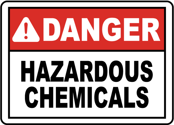 Danger Hazardous Chemicals Sign