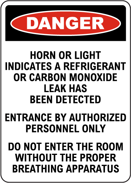 Horn Or Light Indicates A Refrigerant Or Carbon Monoxide Leak Sign