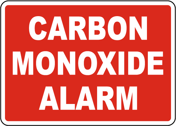 Carbon Monoxide Alarm Sign