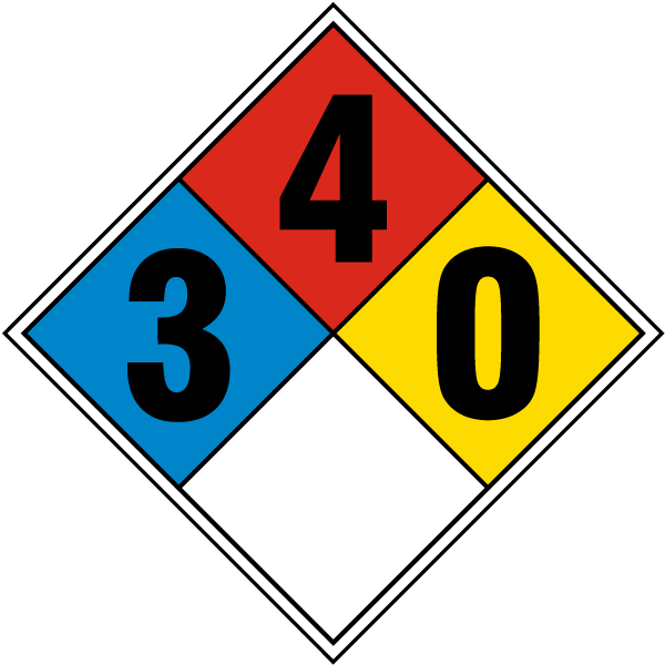 NFPA Diamond 3-4-0 