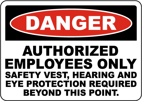 PPE Required Beyond This Point Sign